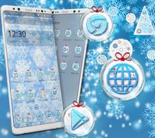 Blue snow flake theme screenshot 2