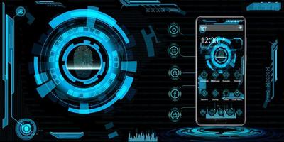 Blue Science Technology Theme تصوير الشاشة 3