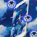 Thème bleu ciel avion APK