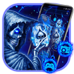 Thème Blue Poker Skull
