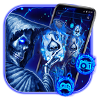 Motyw Blue Poker Skull ikona