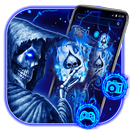 Thème Blue Poker Skull APK