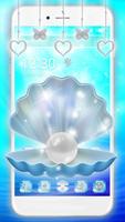 Blue pearl shell theme poster
