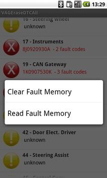 DTC Fault Memory erase for VAG 截图 2