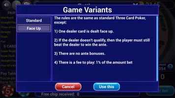 Three Card Poker capture d'écran 2