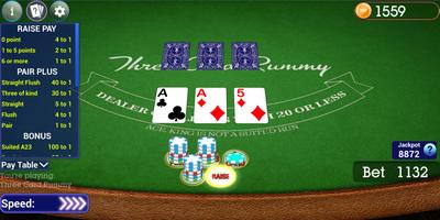 Vegas Three Card Rummy capture d'écran 1