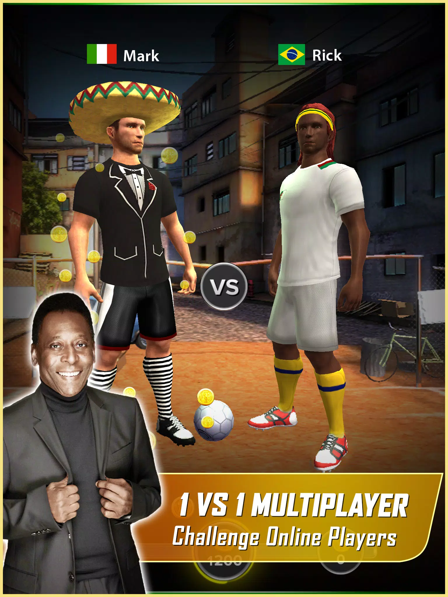 Lenda do futebol de rua versão móvel andróide iOS apk baixar