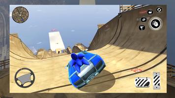 Blue Hedgehog Run Drive Race скриншот 2