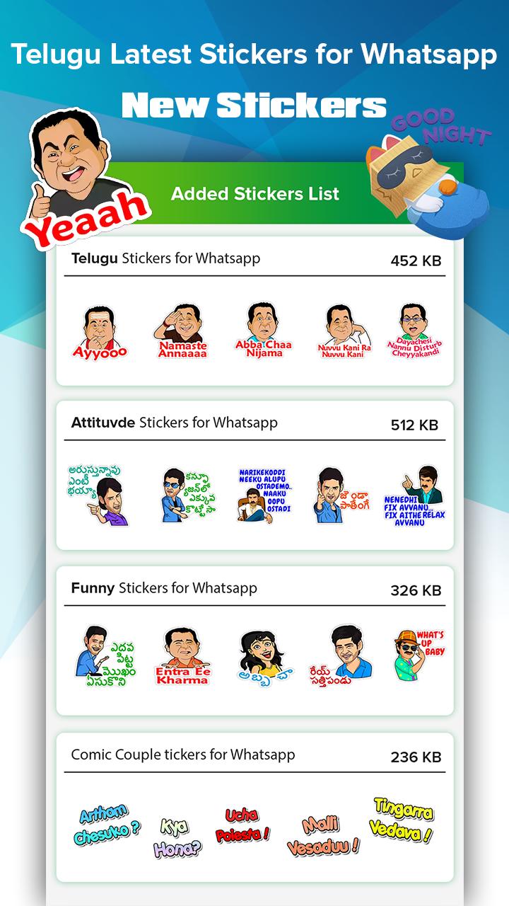Telugu Stickers For Whatsapp New Telugu Stickers For Android