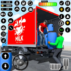 Cow Milk Delivery Town Games icon