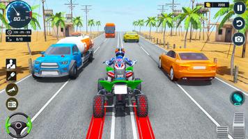 Poster Quad Racing Traffic Rider 3D