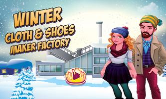 Winter Cloth & Shoes Maker Factory: Dress Game Cartaz