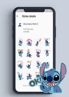 Funny Blue Koala Stitch - WA Sticker for WhatsApp gönderen