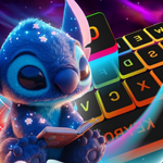Lindo teclado de koala azul icon