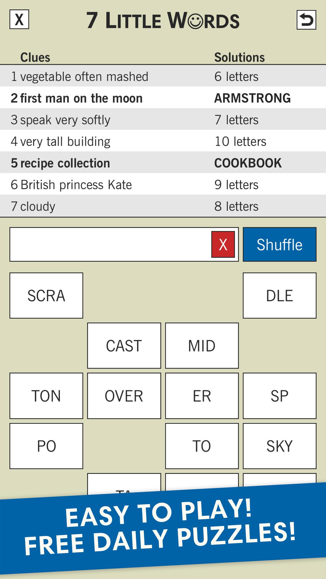 On The Up And Up 7 Little Words 7 Little Words: A fun twist on crossword puzzles APK 5.10.26 Download