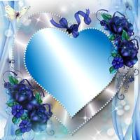 blue picture frames পোস্টার