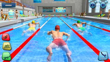 Aqua piscina de corrida 3D imagem de tela 2