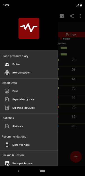 Blood pressure Diary App screenshot 15