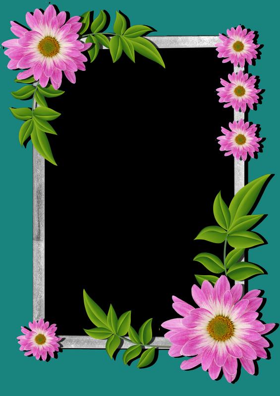 Fresh And Beautiful Floral Border Background Material Hd Frame