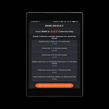 BMI BMR calculator 截图 9