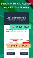 Toll-Free 44-800 phone number plakat