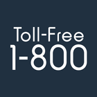 Toll-Free phone number 1-800 آئیکن