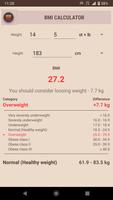 BMI Calculator capture d'écran 1