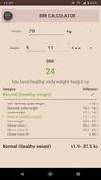 BMI Calculator capture d'écran 2