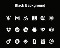 Black n White - Icon Pack capture d'écran 1