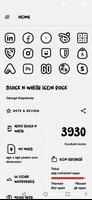 Black n White - Icon Pack capture d'écran 2
