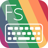 Flat Style Colored Keyboard ikona