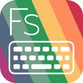 Flat Style Colored Keyboard أيقونة