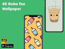 4K Boba Tea Wallpaper Affiche