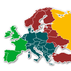 Icona Quiz Mappa Europa. Paesi europ