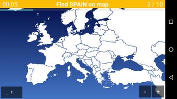 1 Schermata Quiz Mappa Europa. Paesi europ