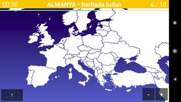 Avrupa Ülkeleri - Harita Oyunu Ekran Görüntüsü 1