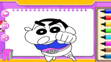 shinchan and Cartoon Coloring Book-poster