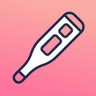 Body temperature thermometer tracker app for fever 圖標