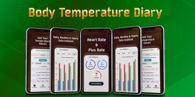 Body Temperature Tracker : Fever Diary Affiche