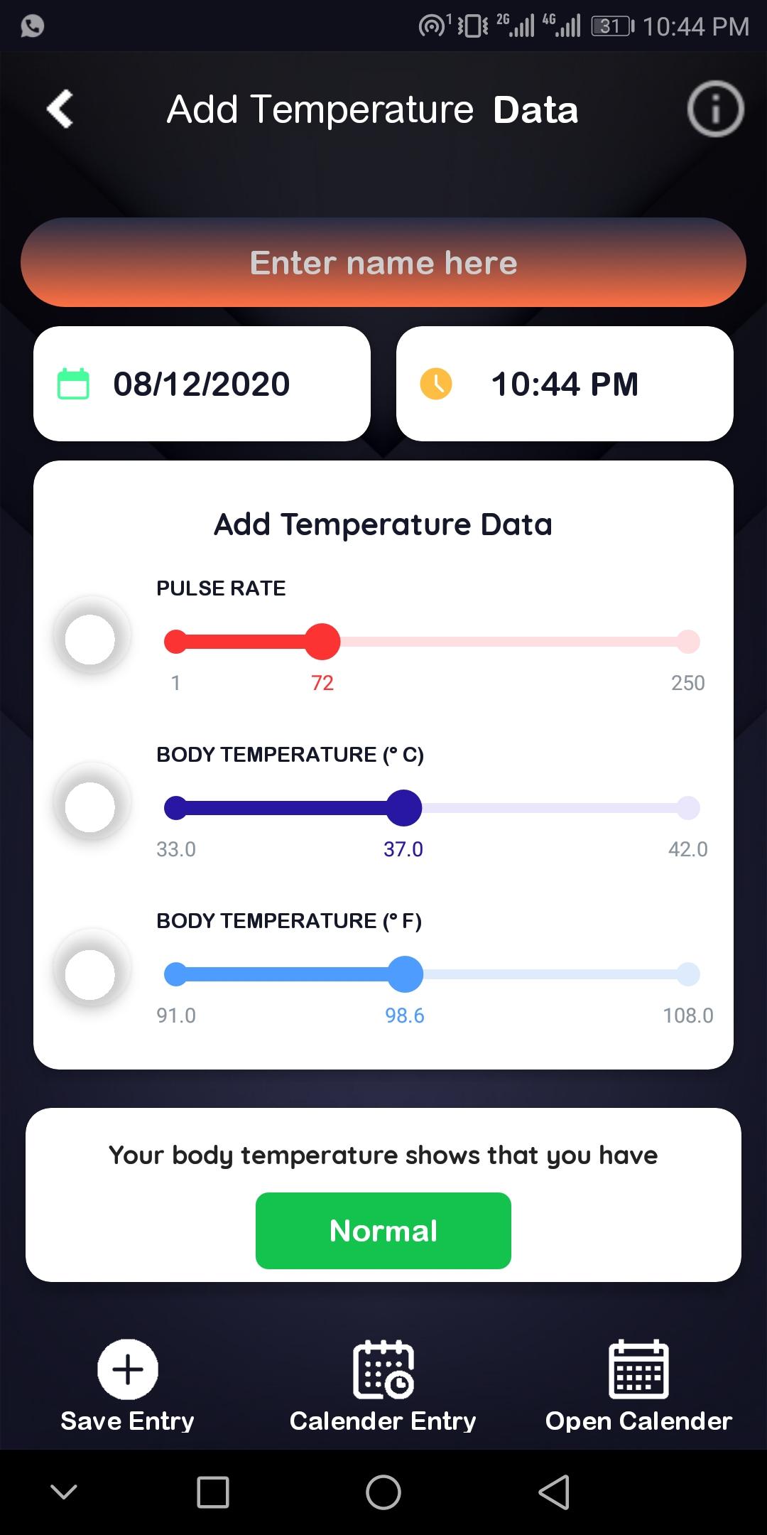 Thermometer App Android Fever body temperature scanner So far it's