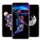 Astronaut And Space Wallpaper آئیکن