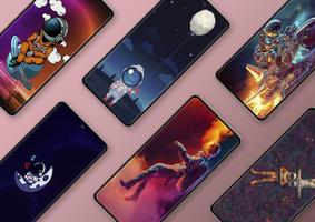 Astronaut And Space Wallpaper اسکرین شاٹ 3