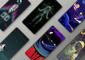 Astronaut And Space Wallpaper اسکرین شاٹ 2