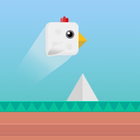 Square bouncing bird icono