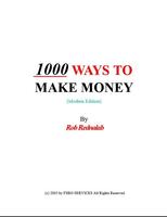 1000 Ways To Make Money Affiche