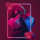 35+ Neon Picture Frame Icon Pics