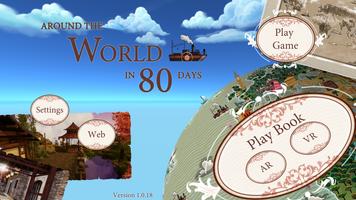 Around the world in 80 days AR Affiche