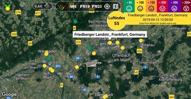 Feinstaubkarte - Smog Map Screenshot 2