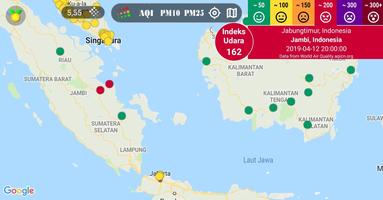 Peta polusi udara Smog Map poster