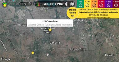 Peta polusi udara Smog Map screenshot 1